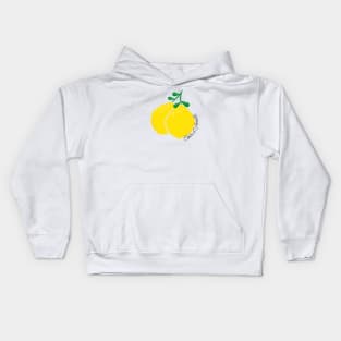 Costa D'Amalfi Zest: Vibrant Lemon Illustration Kids Hoodie